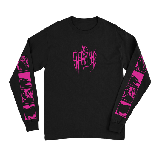 Pink Metal Logo Long Sleeve T-shirt